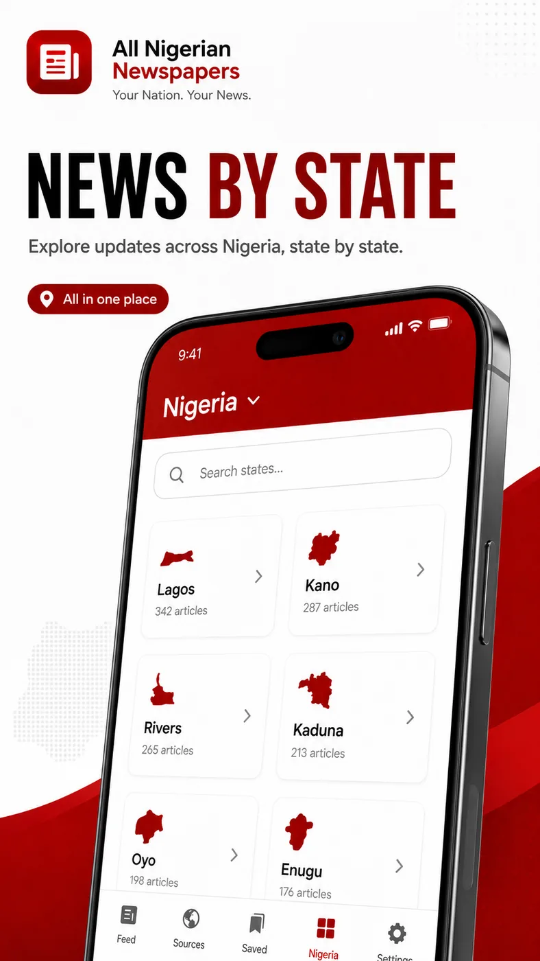 Interactive Nigeria map for browsing news by state in the app