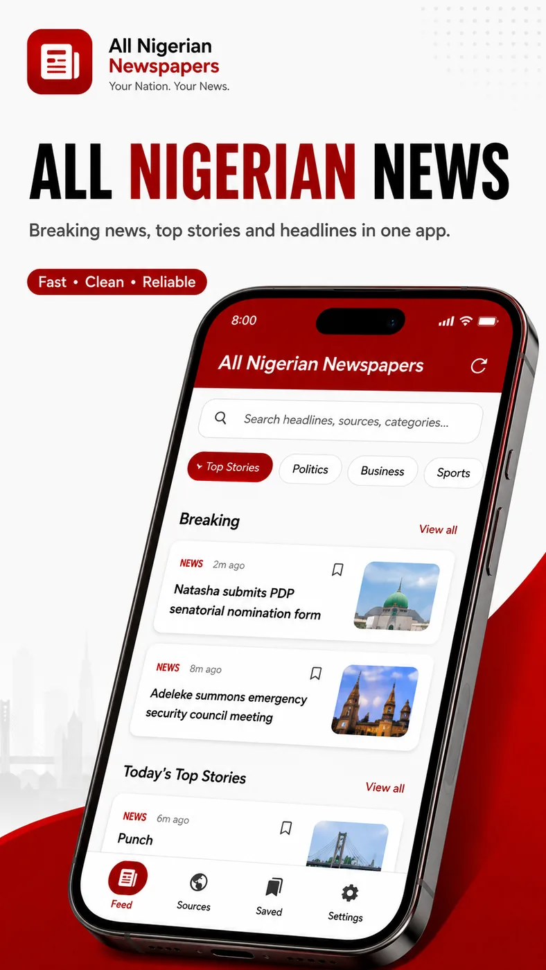 Reading Nigeria news by state in the All Nigerian Newspapers app