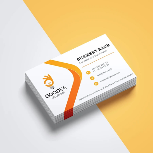 Goodea business card and print design