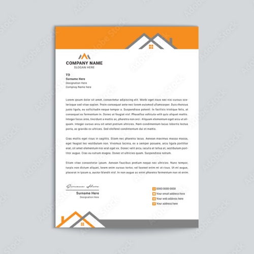 Corporate letterhead design sample