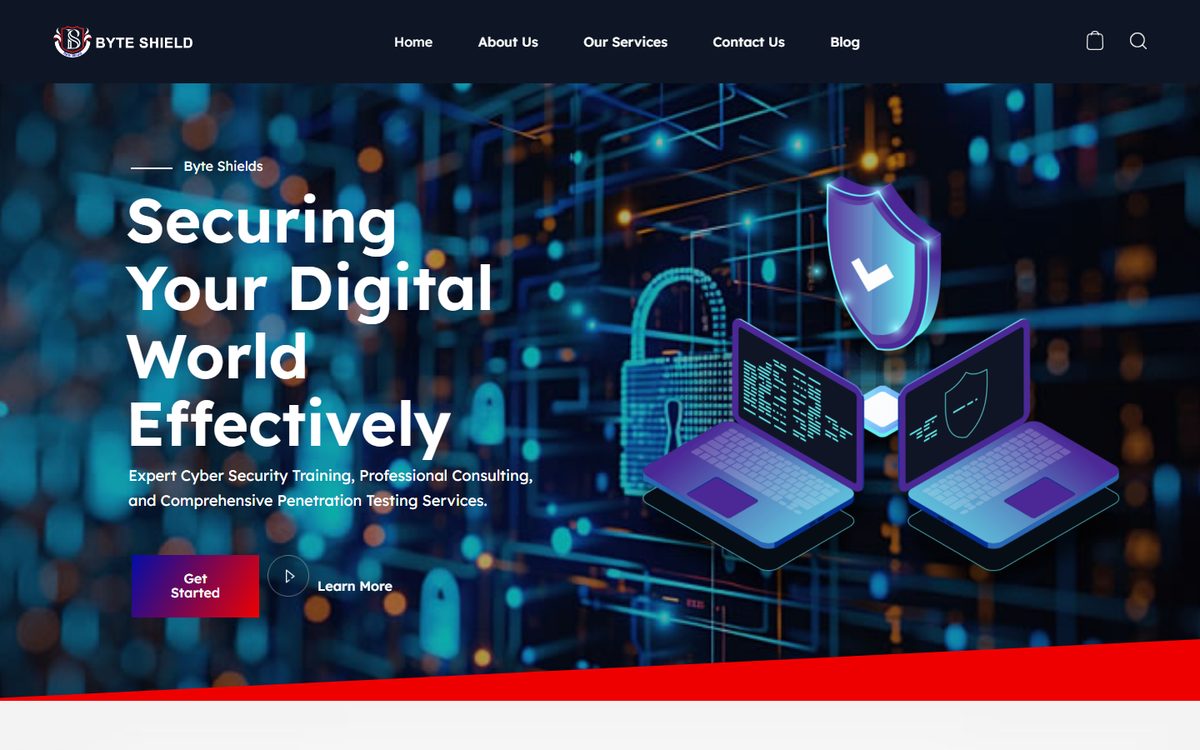Byte Shields — cybersecurity company website