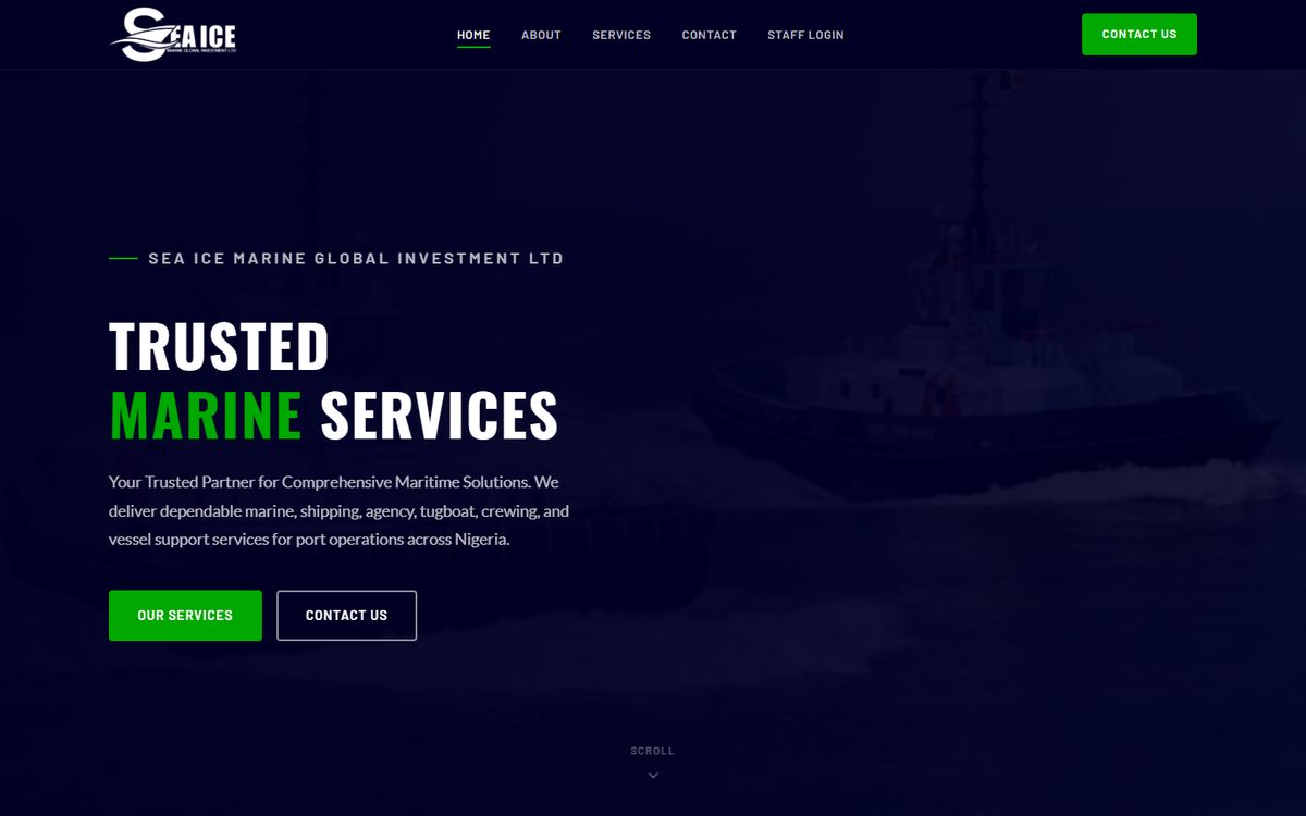 Sea Ice Marine — marine services website